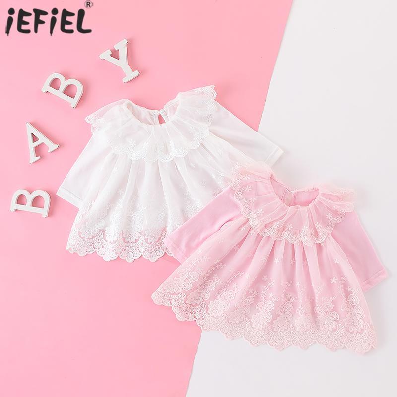 

Girls Autumn Dresses Princess Wedding Ball Gown Dress Baby Girl Birthday Baptism Princess Lace Tulle Mesh Dress 0-12 Month1, White