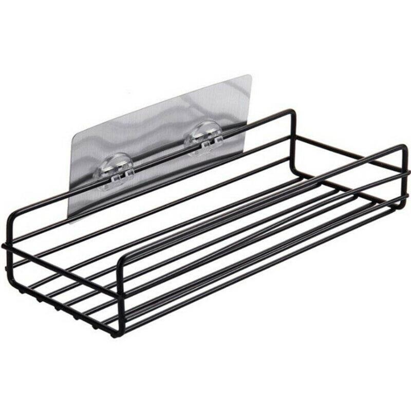 

1 Pcs Stainless Steel Kitchen Bathroom Shower Shelf Storage Suction Basket Caddy