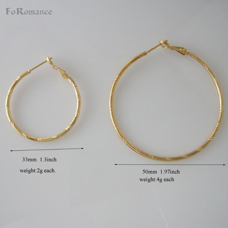 

Hoop & Huggie MIN ORDER 10$ CAN MIX DESIGN/ CUTE CARVED LINES PATTERN AND PLAIN SURFACE TWO STYLES YELLOW GOLD GP 1.3"/ 1.97" EARRING