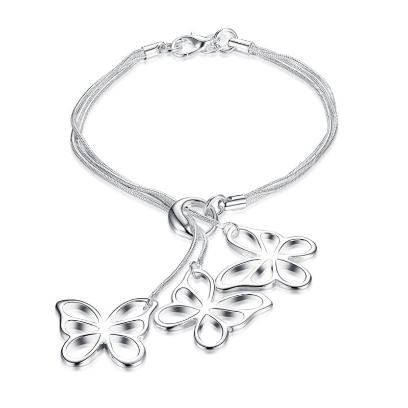 

Charm Bracelets Selling High-grade Pure Silver Jewelry Fashion Romantic Cute Small Animal Series Butterfly Bracelet