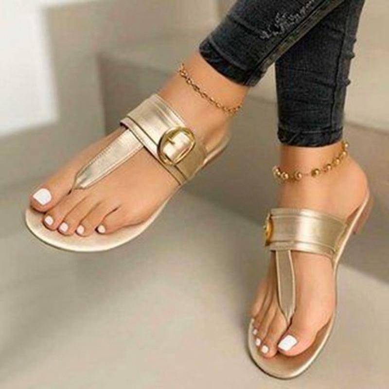 

Women's Slippers Fashion Female Clip Feet Clip Toe Flat Sandal Fashion Women's Sandals Comfort Buckle Outdoor Beach Slipper 2021, Black