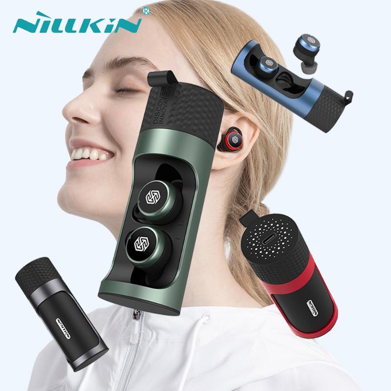 

NILLKIN Wireless Mini Earbuds Bluetooth 5.0 Wireless Earphone with Mic Mini CVC Noise Reduction IPX5 WaterProof Sports Headset, Red