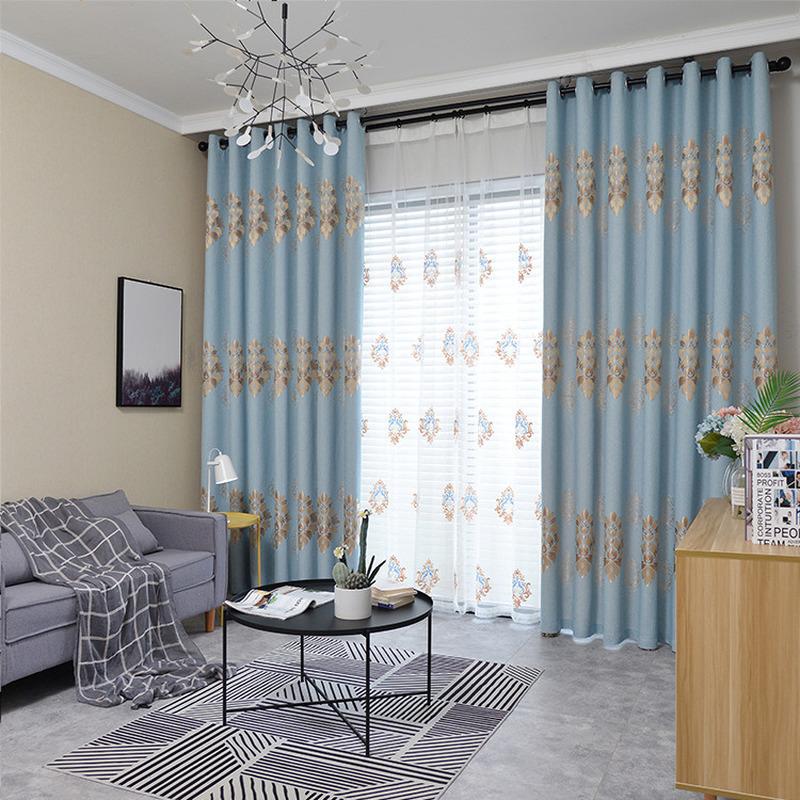 

Custom Nordic Curtains Blackout Curtains for Living Room Dining Room Bedroom Chenille Jacquard Luxury Yarn, Tulle