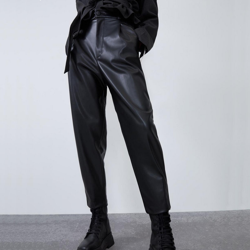 

2021 New New Fall Fashion Women Tall Black Waistband Ladies Put Pencils Down Elegant Streetwear Pocket Pants Lgvy, Gold