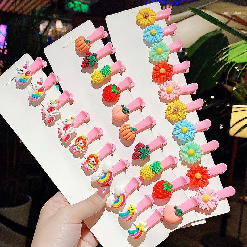 

20/30PCS/Set New Girls Cute Cartoon Flower Hairpins Children Sweet Hair Ornament Clip Headband Barrette Fashion Hair Accessories1, 20pcs 7