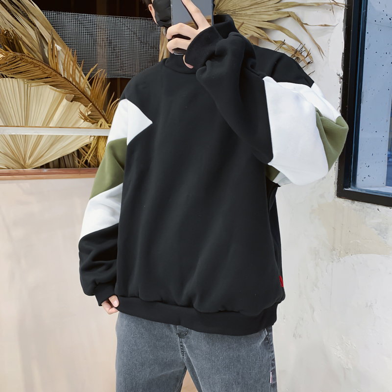 

2020 Hoodie Casual Male Style Hip Hop Weird All-match O-neck Long Leisure Tops Men's Clothes Big Size, Xxl