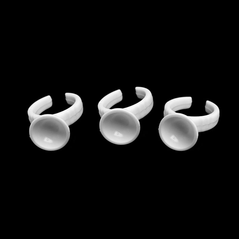 

100X Disposable Glue Holder Ring Pallet for Eyelash Extension Tattoo Pigment