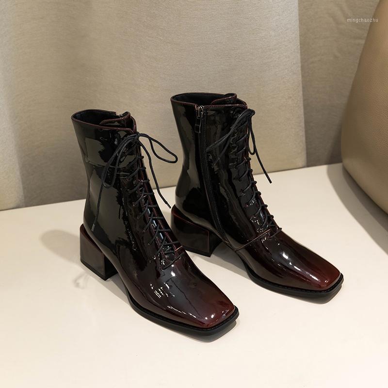 

Women's shoes winter fashion women's short boots leather Boots1, Black