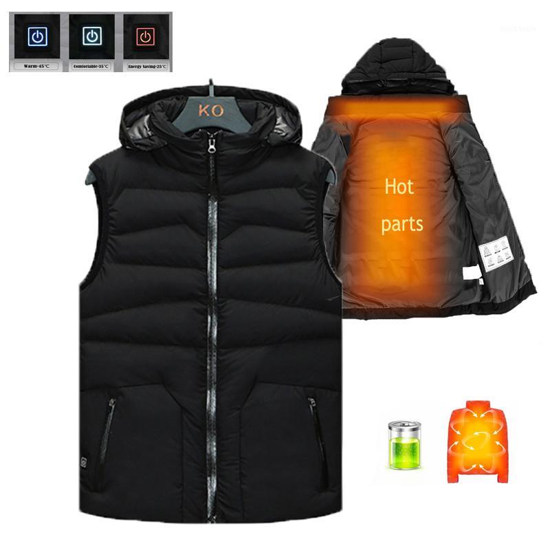 

Heated Vest Women's Heating Clothes Men's Winter Usb Interface Intelligent Thermal Vest Whole Body Warm Black Jacket 20201