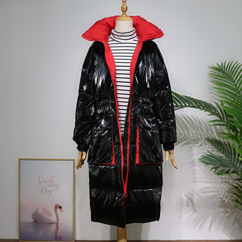 

2021 New Winter Duck Female Down Puffer Lady Fashion Jacket Hot Parka Black Silver Outerwear M371 KYR8