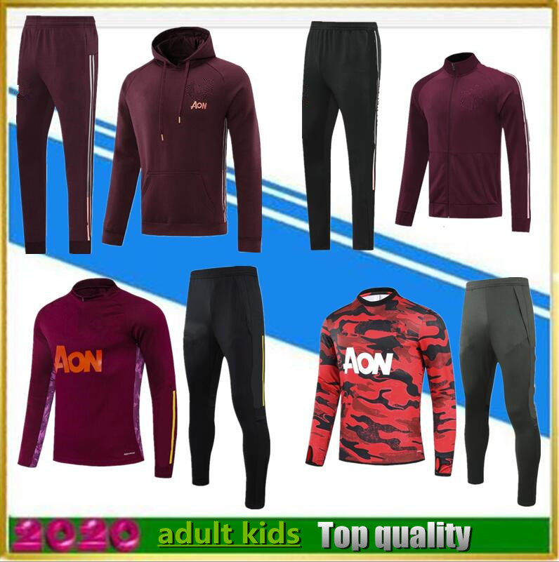 

man kids soccer training suit 2021 MARTIAL football tracksuit 20-21 RASHFOR JAMES SANCHO POGBA United jacket, 16