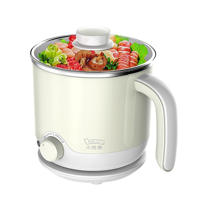 

Portable Stainless Steel Electric Multi Cooker with Steamer Mini Egg Boiler Hotpot Hot Pot Porridge Noodle Cooker