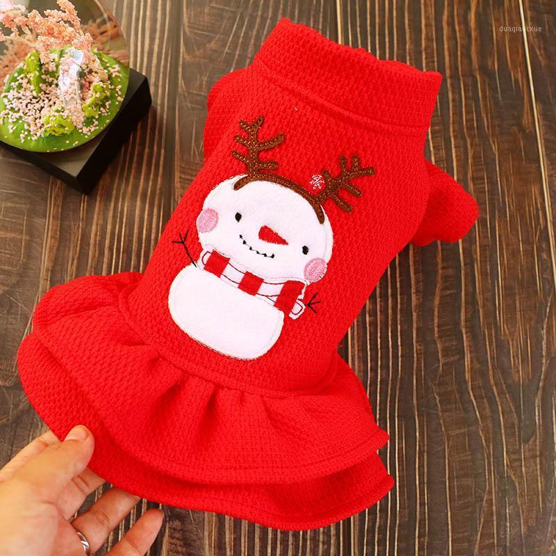 

Pet Dog Dress Clothes for Yorkies Chihuahua Pomeranian Small Dog Cat Winter Tutu Princess Skirt Christmas Puppy Dresses Apparel1, Red