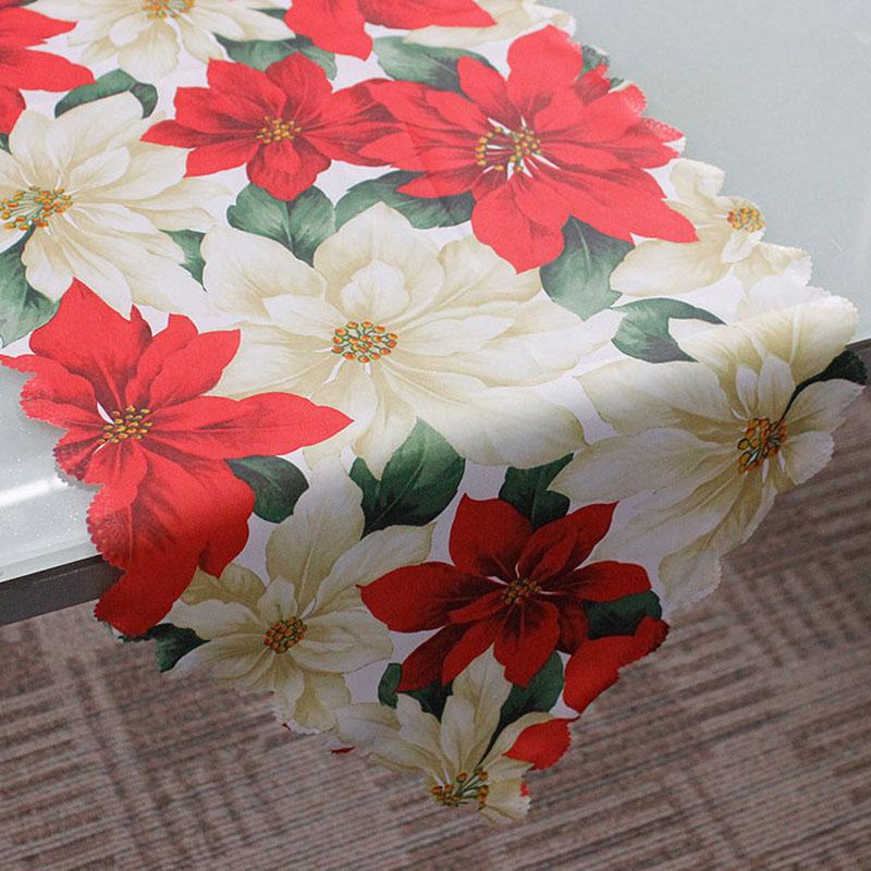 

Santa Claus Christmas Flower Tree Table Runner Placemats Tablecloth Mat Wedding Decoration Xmas Party Banquet Home Decor 62302