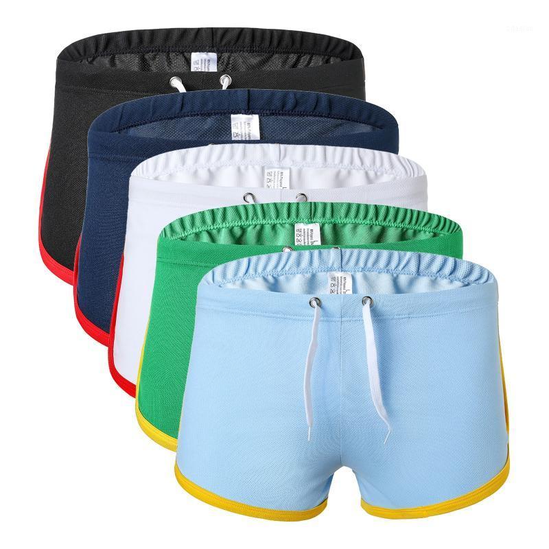 

underwear boxer cueca Gay male panties Men's Sexy Underwear Boxer Shorts Trend Personality Patchwork Youth Shorts1, Black