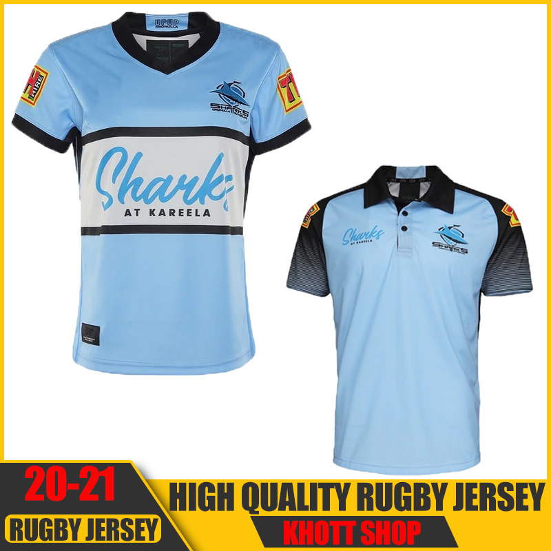 

2020 2021 CRONULLA-SUTHERLAND SHARKS Rugby Jersey 20 21 Indigenous Jersey nrl Rugby League Jerseys Australia SHARK maillot de rugby, Black;gray