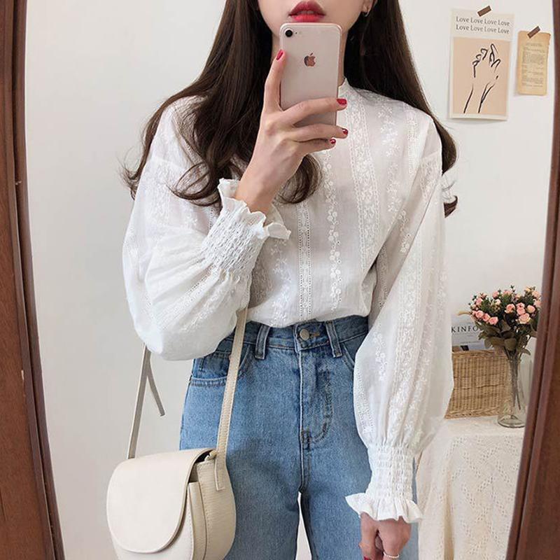 Rabatt Spitze Bluse Weiss Koreanisch 21 Spitze Bluse Weiss Koreanisch Im Angebot Auf De Dhgate Com