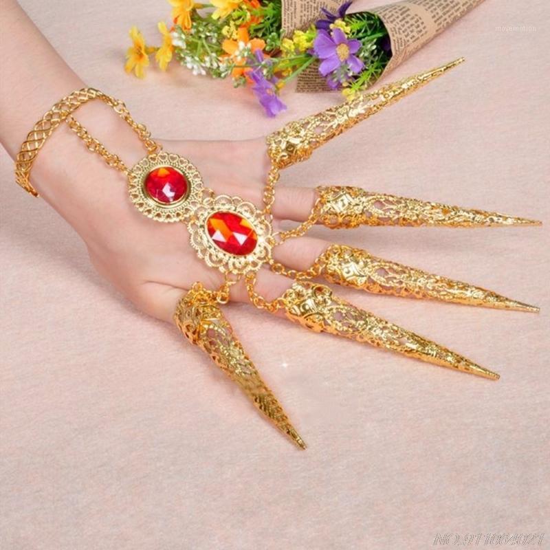

1pc Women's Girl's Belly Dance Dancing Finger Thai Finger Golden Jewelry N11 20 Dropshipping1