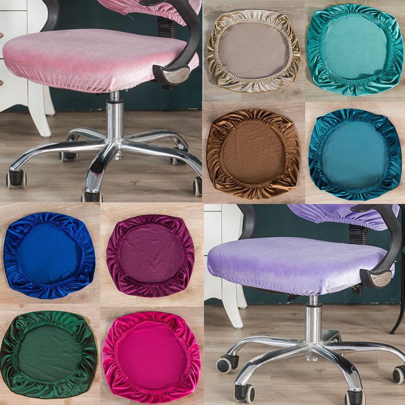 

Multicolor Stretch Chair Covers Spandex Seat Covers Dinning Room housse chaise Home Supplies Decorative Solid Color Seat1