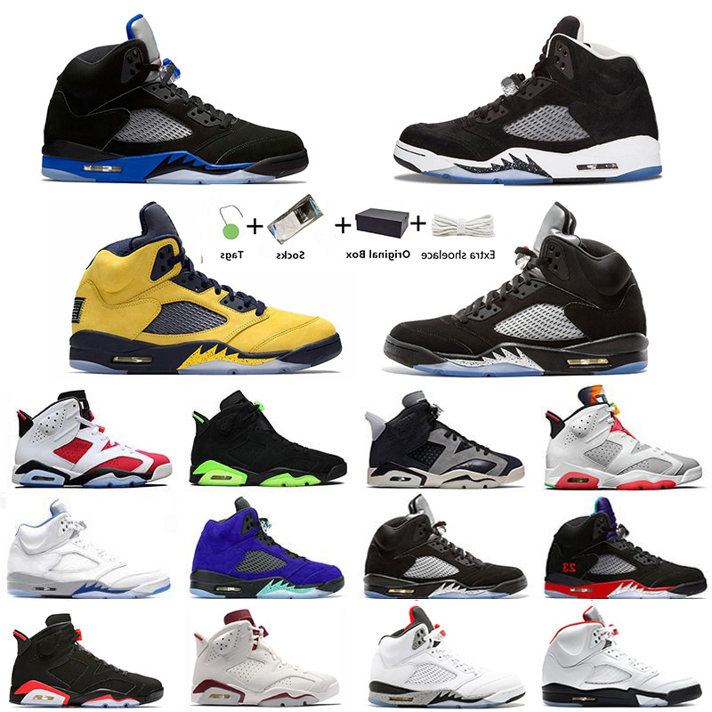 

2022 new jumpman 5s Basketball Shoes Wild Things White Alternate Bel-Air Moss Denim Blue Toro Bravo Thunder Taupe Tattoo men women trainers sports shoe With box, Item#11