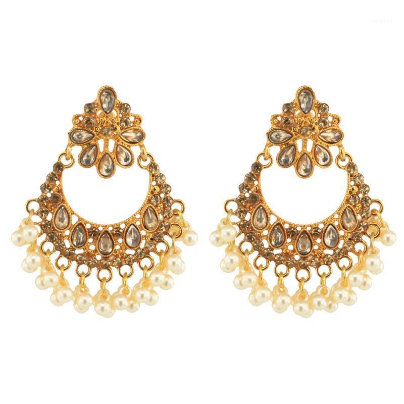

New Ins Gold Handmade Beads Wedding Bridal Nepal Thailand Piercing Earrings Korean Fashion Party Jewelry Bijoux Earring1
