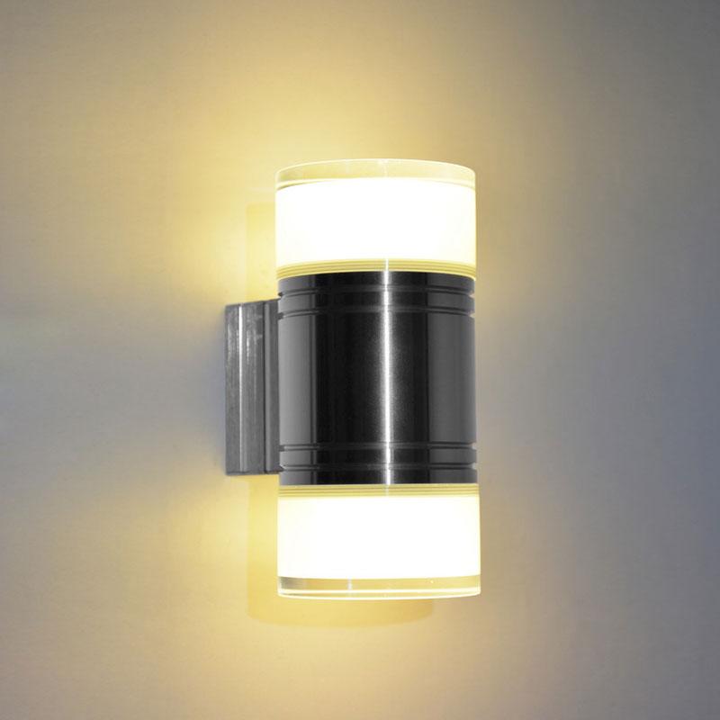 

1pcsWall Lamp Up Down Led Lights For Home Lighting Cylinder Acrylic LED Wall Light Dual Head Wall Lamp Indoor Outdoor 85-265V