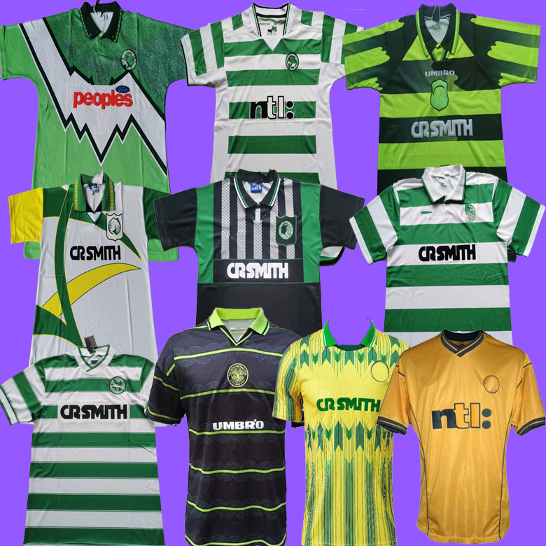

Celtic Retro Soccer Jerseys 1991 1992 1998 1999 football shirts LARSSON Classic Vintage Sutton 1995 1997 football kits tops, Wine red