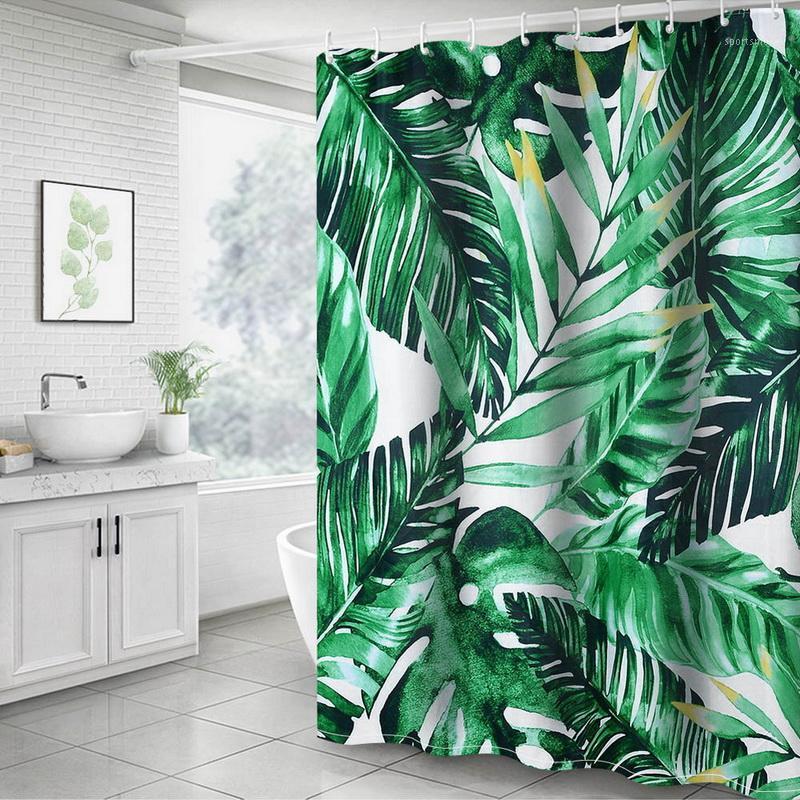 

3D Plant Printing Waterproof Plants Shower Curtain Fabric Washable Shower Curtain for Bathroom Polyester Boho 180x180cm1