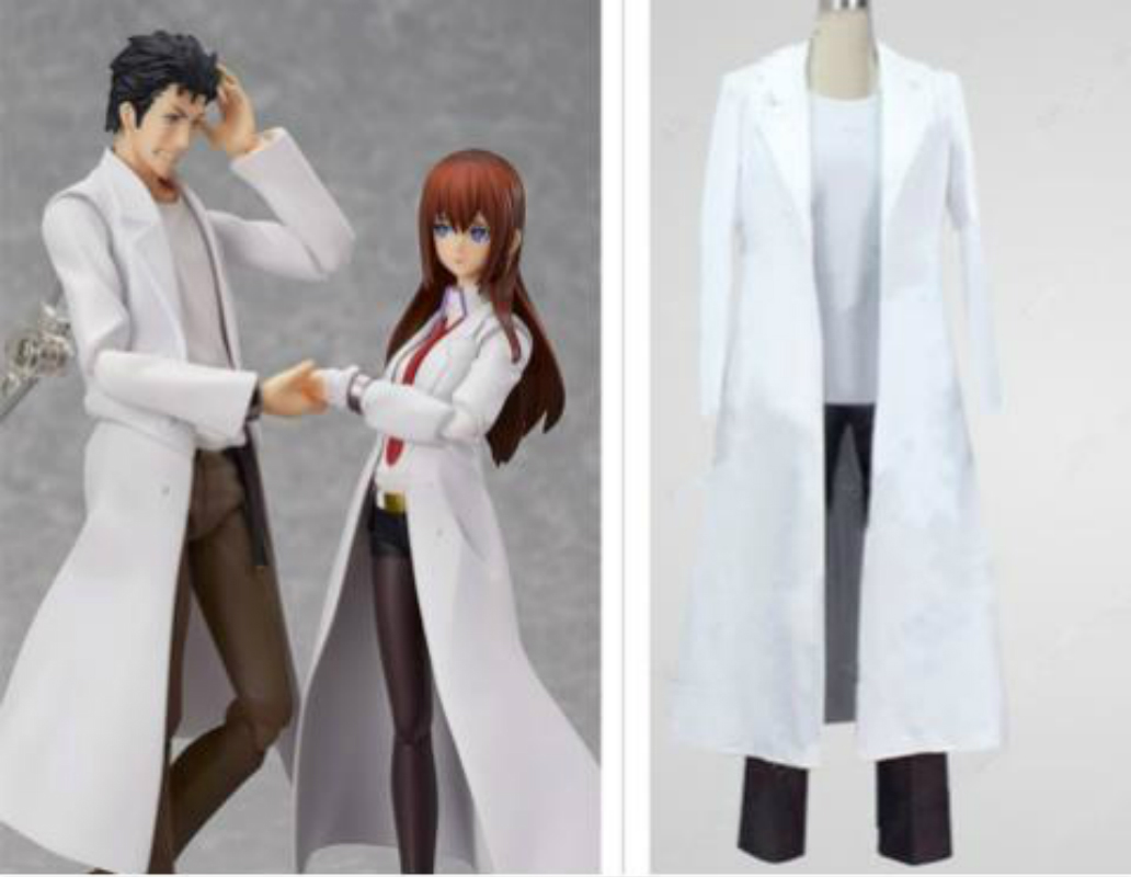 

Steins Gate Okabe Rintarou anime Cosplay Costume Custom Any Size hot, Photo color