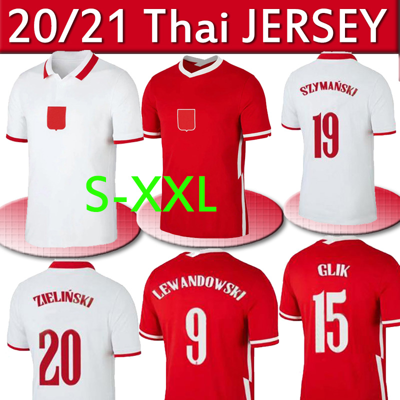 

2020 2021 Pol national team and Soccer Jerseys Home white away red LEWANDOWSKI MILIK PISZCZEK PIATEK GROSICKI Jersey football Shirts uniform, 2 home s-xxl