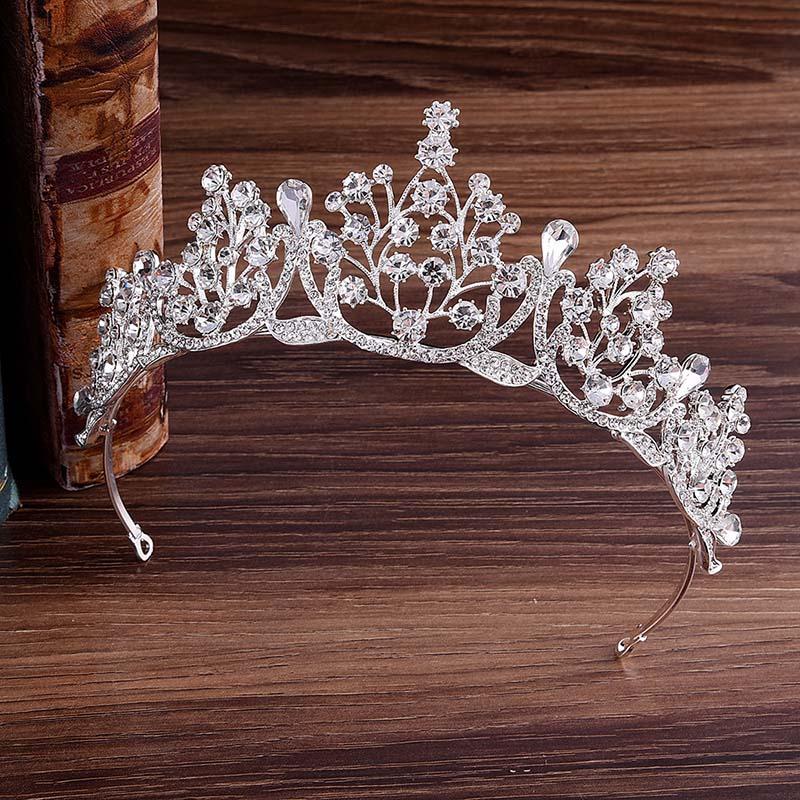 

New Fashion Rhinestone Tiaras and Crowns for Women Royal Princess diadema Headbands for Bride Wedding Hair Accessories FORSEVEN