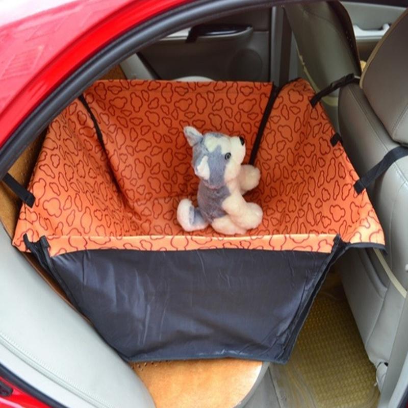 

Pet Dog Cat Waterproof Car Seat Cover Mat Blanket Cradle Bed Rear Back Pets Hammock Cushion Protector Blue Red Pink Orange D0041, Gray