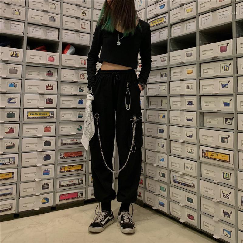 

Women' Pants & Capris Hip Hop Street Dance In Summer 2021 With Wide Legs And Big Pockets Zipper American Style Work Clothes Long Chain1, Chain accessories