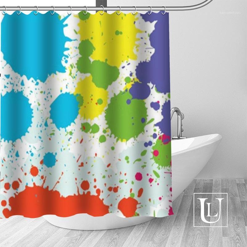 

Color Splash Art Pattern Shower Curtains Custom Design Creative Shower Curtain Bathroom Waterproof Polyester Fabric1
