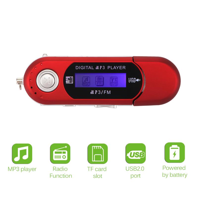

2021 Mini Portable USB Digital MP3 Player FM Radio hear music Sleek And Elegant MP3 Player Support 32GB TF Card card & FM Radio