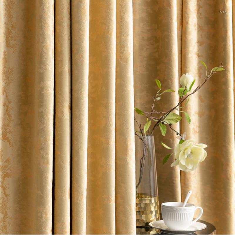 

Semi Blackout Curtains for Living Room Bedroom Luxury Velvet Curtain Solid Cortinas Dormitorio Insulating Drapes Golden Blinds1, Sallow