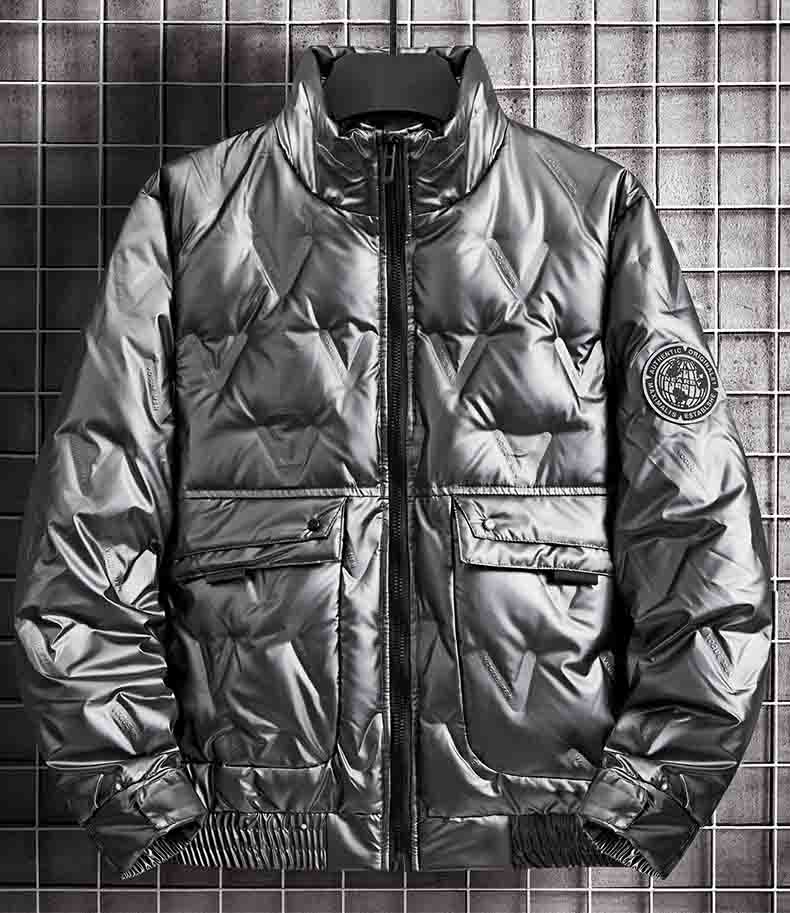 

Mens Dowm Parka Fashion Mens Winter Down Jackets Parka Men Thick Warm Parkas Fashion Letter Embroidery Windbreaker Coat Size -5XL, Green
