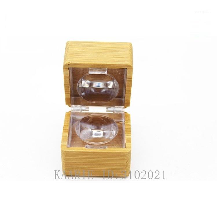 

5g 20/30/50pcs Natural Bamboo Eyeshadow Box Eye Cream Cosmetic Jar Transparent AS Square DIY Cosmetics Packaging Container1