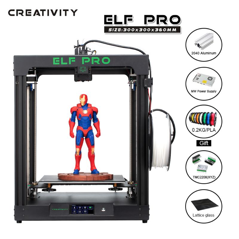 

Printers Creativity Upgrade ELFPRO Desktop Large-Size 3D Printer Aluminum Profile 300x300x360MM FDM CoreXY Faster And More Stable