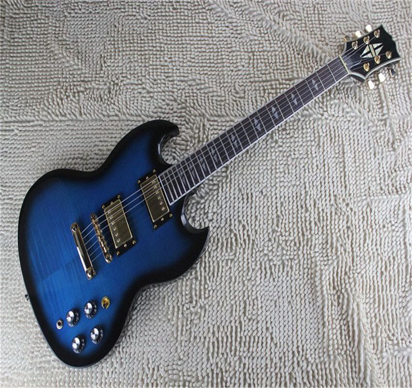 

Wholesale - metallic custom SG gold hardware 2 pickups Electric guitar