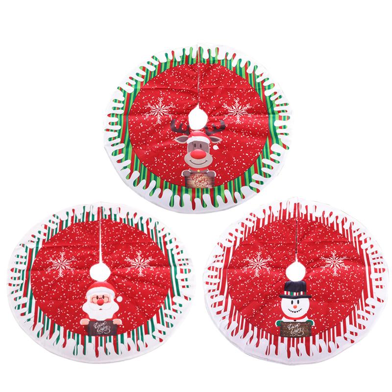 

80/123cm Christmas Tree Skirt Decorative Non-Woven Fabric Base Floor Mat Cover Home Decor Christmas Atmosphere Decoration