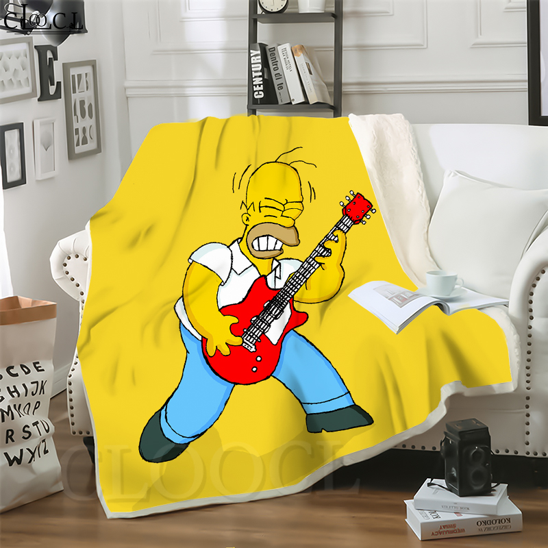 

CLOOCL Hot The Simpsons 3D Print Harajuku Air Conditioning Blanket Sofa Teens Bedding Throw Blankets Plush Quilt