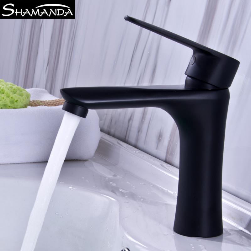 

New Arrival Free Shipping 304 Stainless Steel Black Finished Basin Faucet Various Styles Single Handle Mixer Tap Bathroom Faucet
