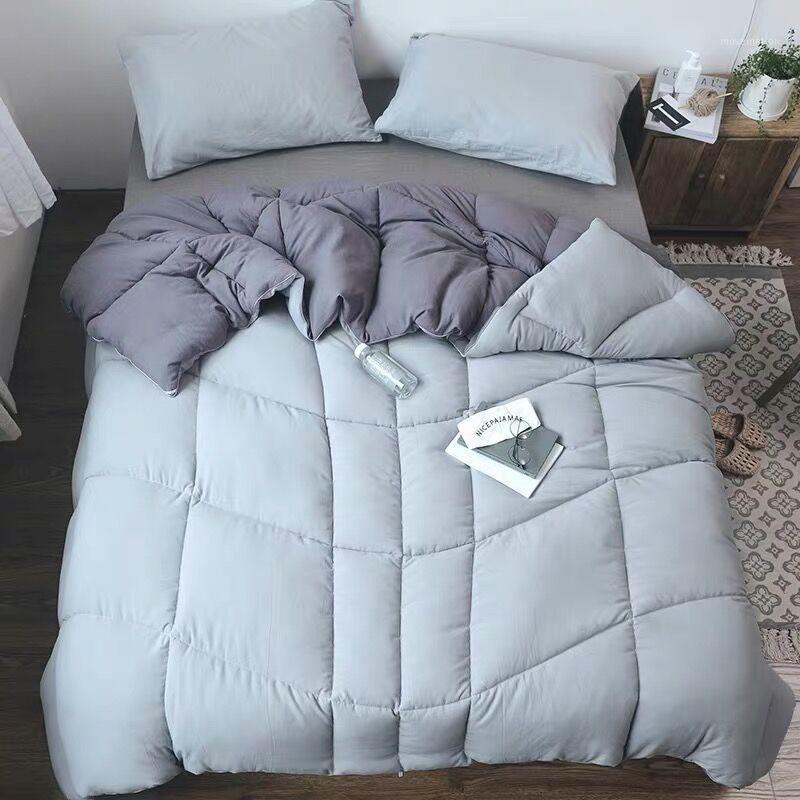 

GraspDream 2~4kg Polyester Down Quilt Duvet  Queen Twin size Luxury Printed Summer/Winter Blanket Bedding Comforter Filler1, Gray
