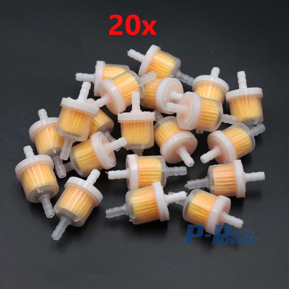 

20Pcs Plastic Magnetic Inline Gas Fuel Filter for Motorcycle Motorbike Moped Scooter new