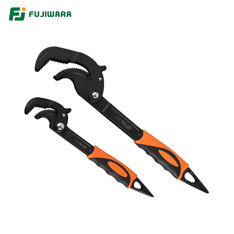 

Universal Quick Pipe Wrench FUJIWARA Self Adjusting Pipe Wrench Set with Cast Iron Body (2 Pieces) 14-30mm 30-60mm