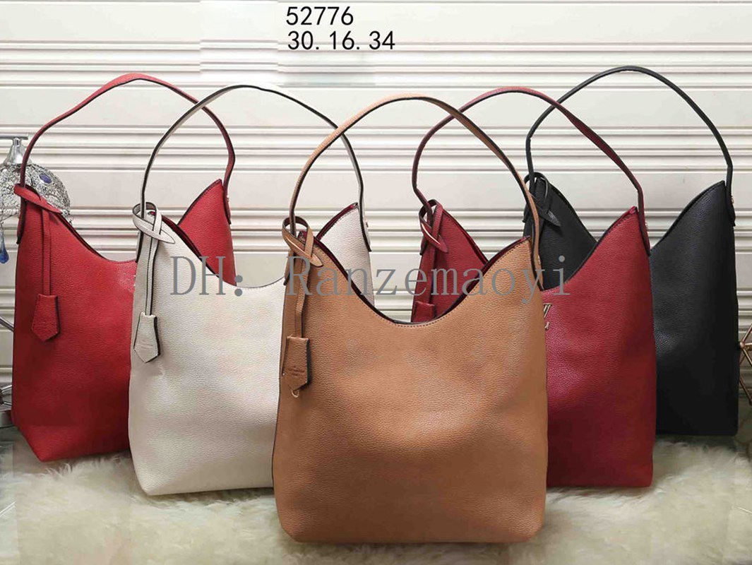 

Designer Handbags Classical Hot Sale Style Naverfull Genuine Cow High Leather Top Quality Luxury Tote Clutch Shoulder Shopping Bag, Red