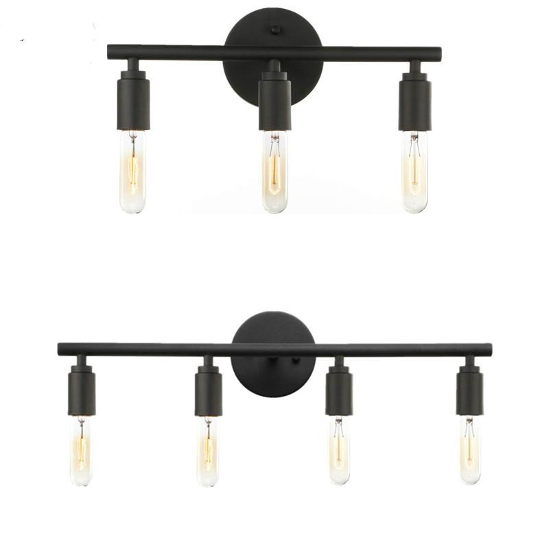 

American modern creative personality 3 head bathroom mirror headlight retro industrial style 110v wrought iron wall lampLX111320