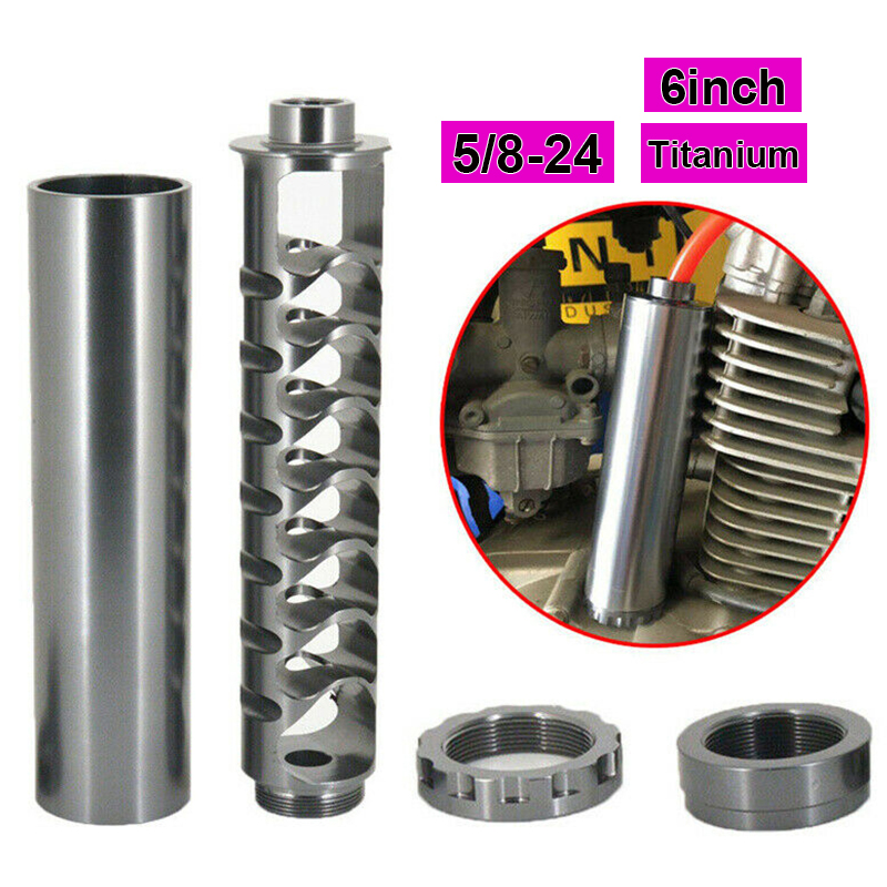 

6 Inch for NAPA 4003 WIX 24003 Solvent Trap Center Hole Baffles Car Fuel Filter 5/8-24 Solvent Filter Inline Fuel Trap Titanium