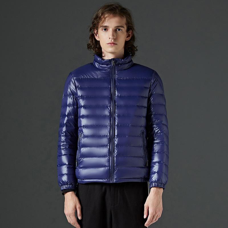 

down jacket fashion men casual winter jacket for men Portability windbreaker white duck down coat male waterproof Clothing, Black
